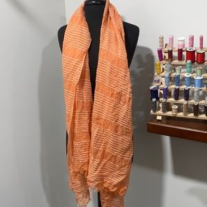 🌻Coral Striped Scarf
